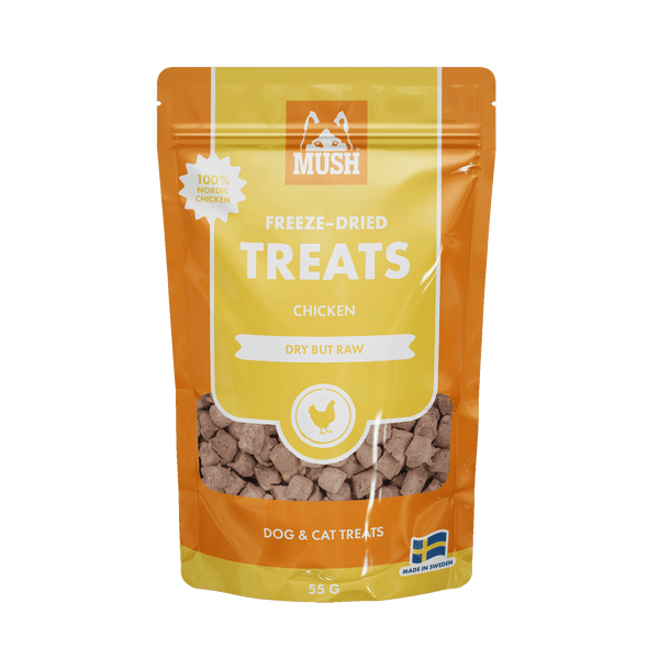 MUSH Frysetørrede kyllingegodbidder